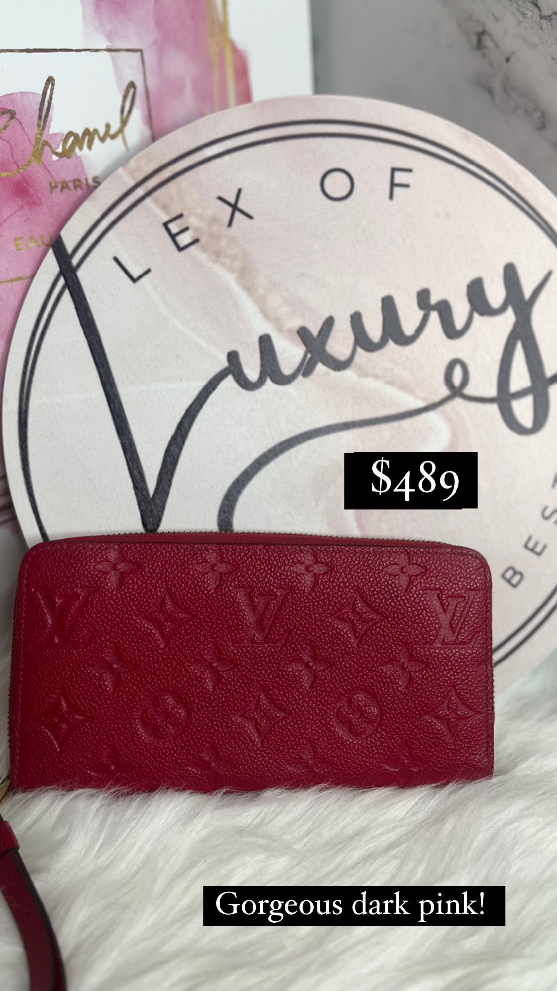 Dark Pink Zippy Wallet